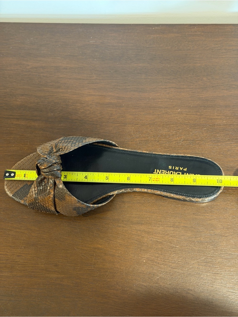 Authentic Yves Saint Laurent Bianca Knot Slides Python  Size 39.5 - Picture 15 of 16